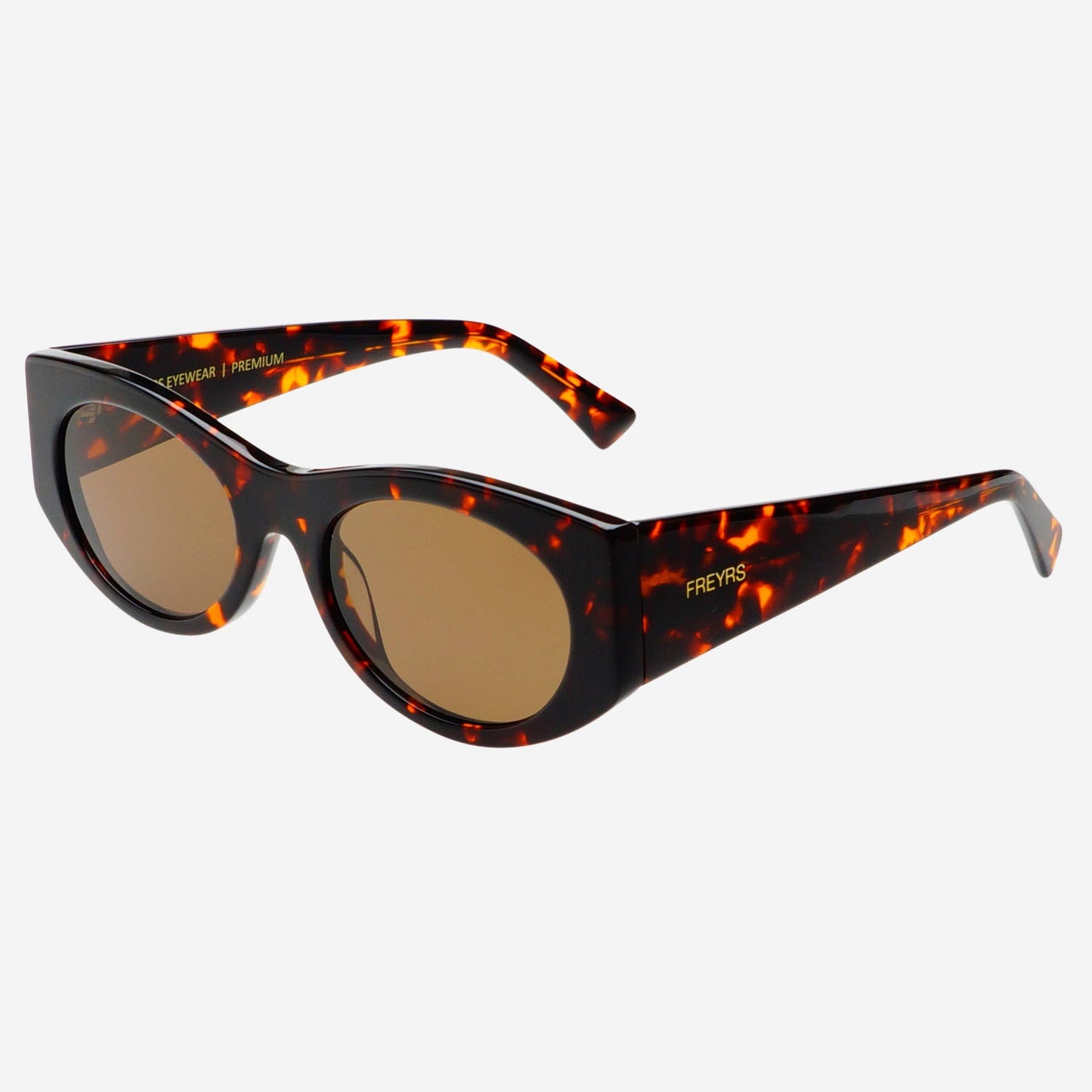 Layla Acetate Oval Sunglasses: Brown Tortoise