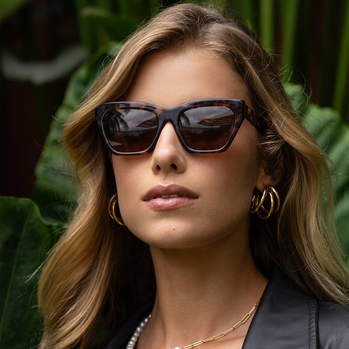 Gia Acetate Cat Eye Sunglasses : Tortoise