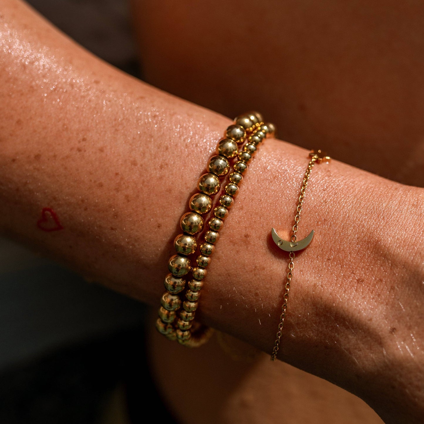 Seaside Stretch Bracelet: Gold / 3mm