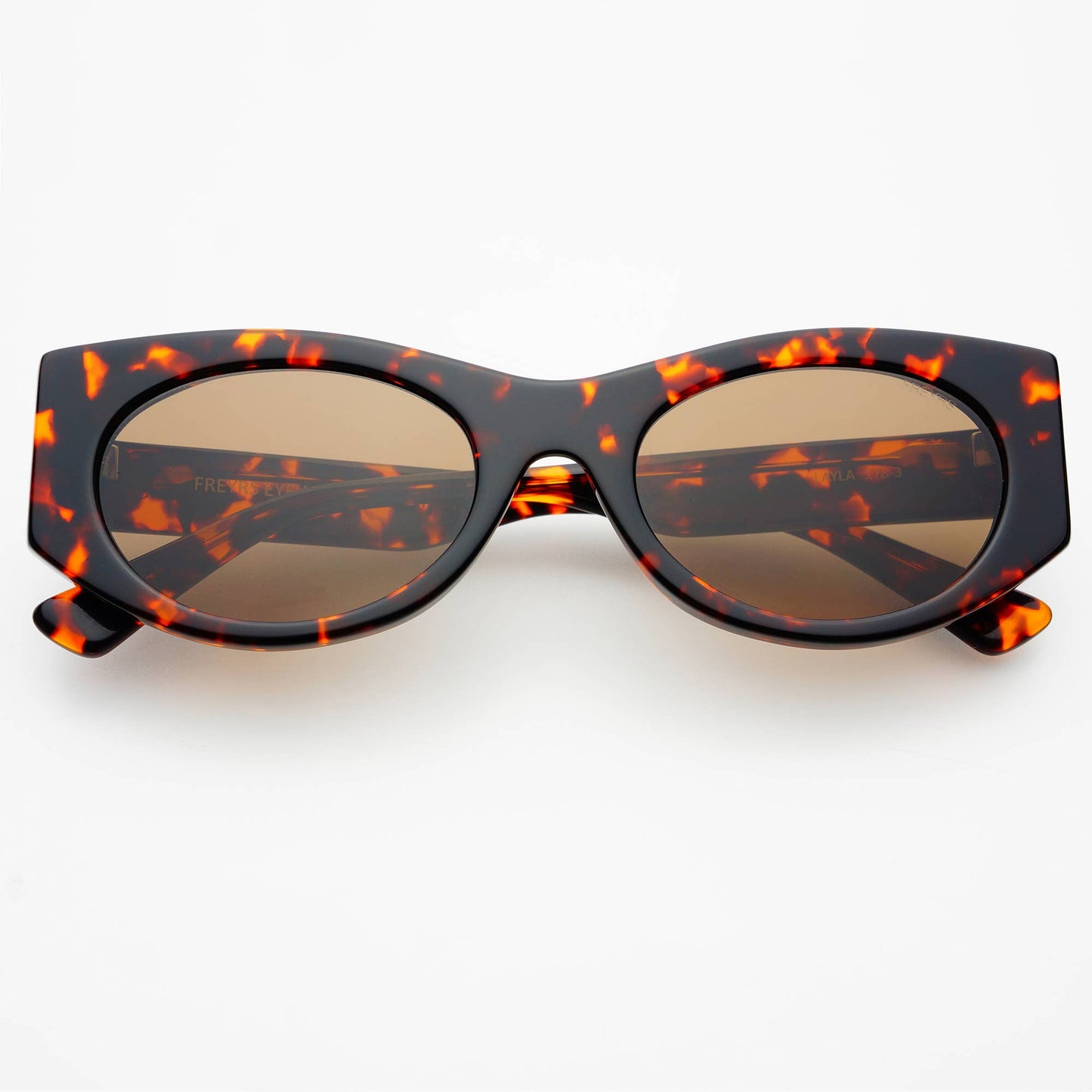 Layla Acetate Oval Sunglasses: Brown Tortoise