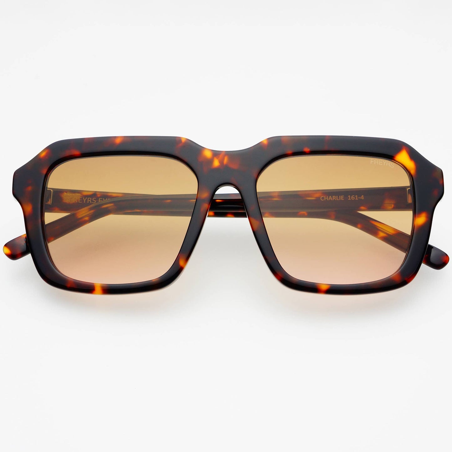 Charlie Acetate Unisex Rectangular Sunglasses : Dark Tortoise