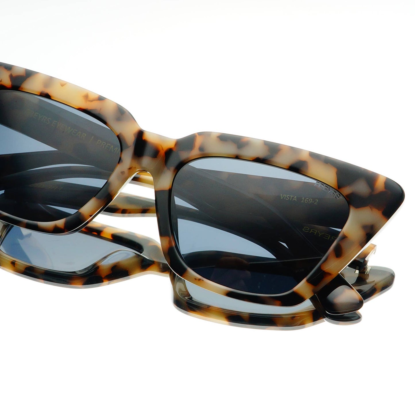 Vista Acetate Cat Eye Sunglasses: Milky Tortoise