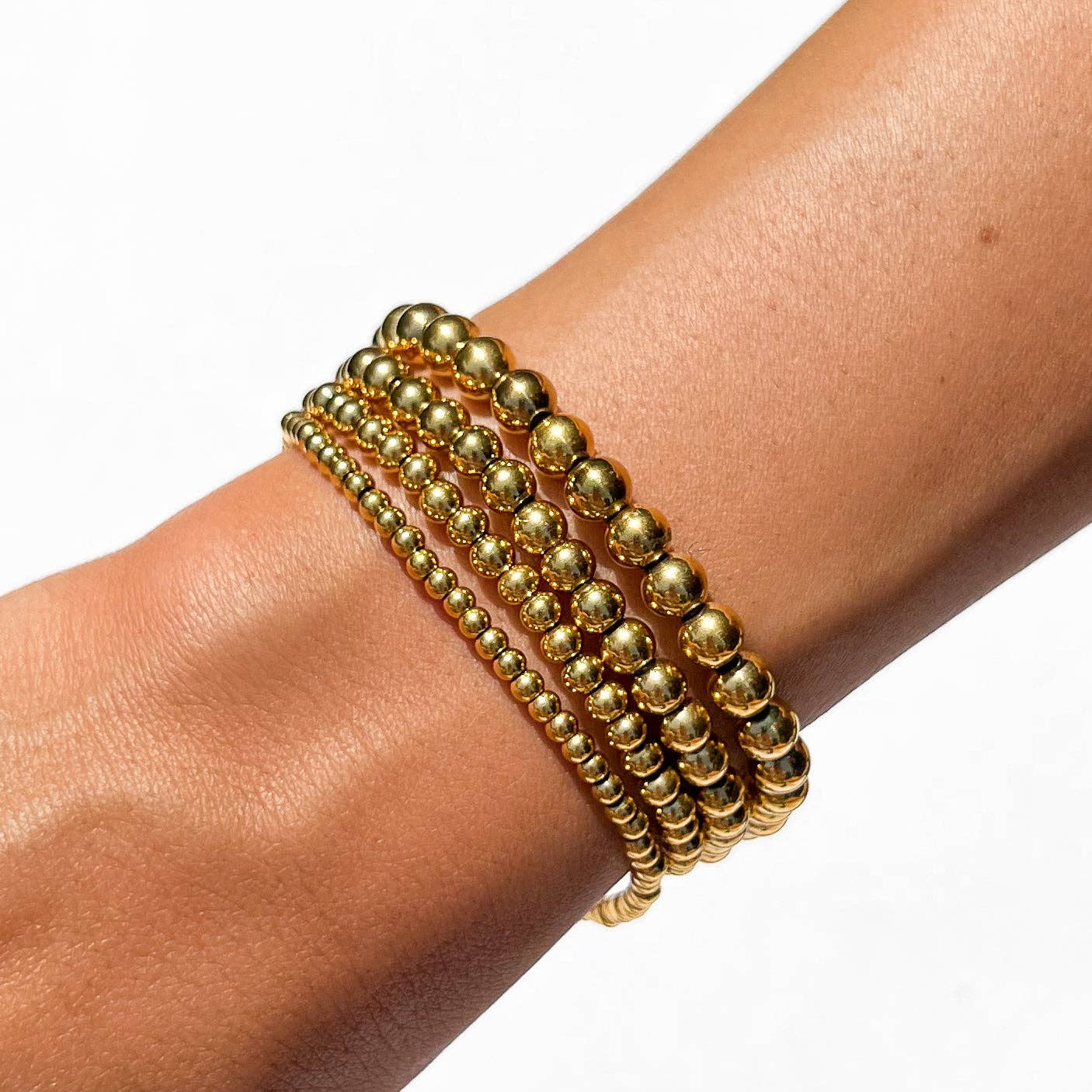 Seaside Stretch Bracelet: Gold / 3mm