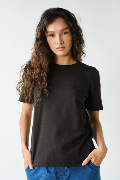 The Boxy Tee- Black