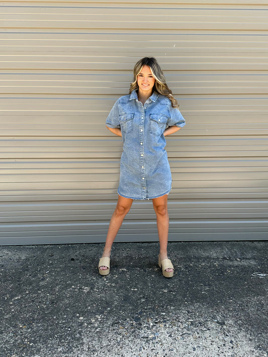 Hot To-Go Denim Dress