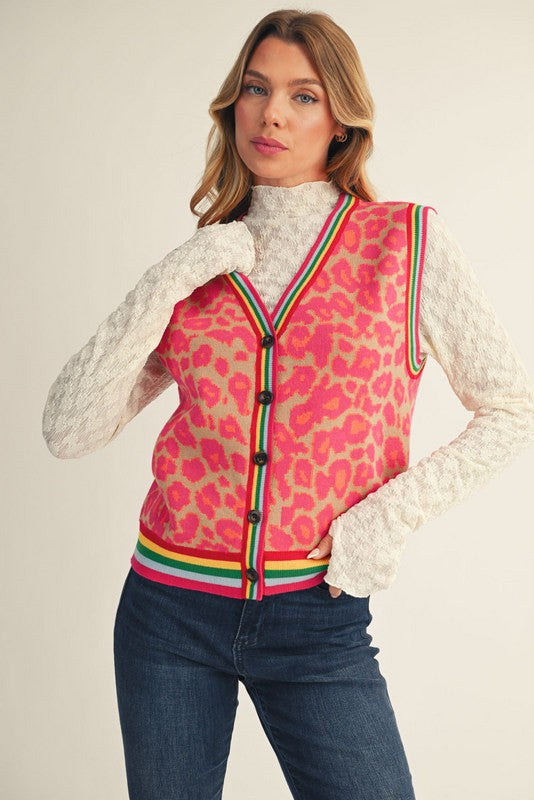 The Annabelle Cheetah Sweater Vest