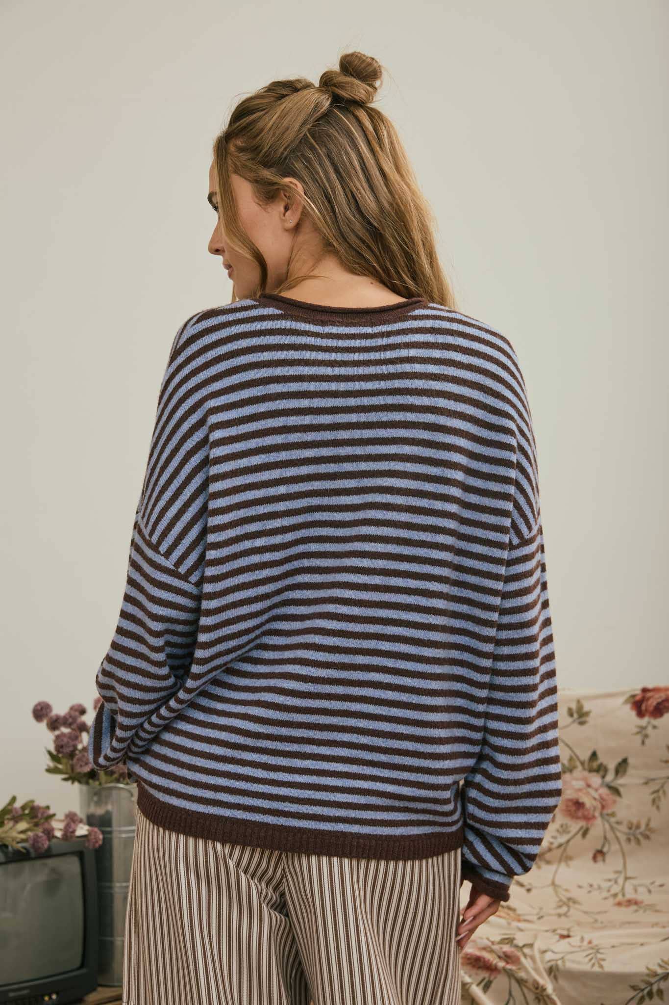 The Millie Striped Henley Top