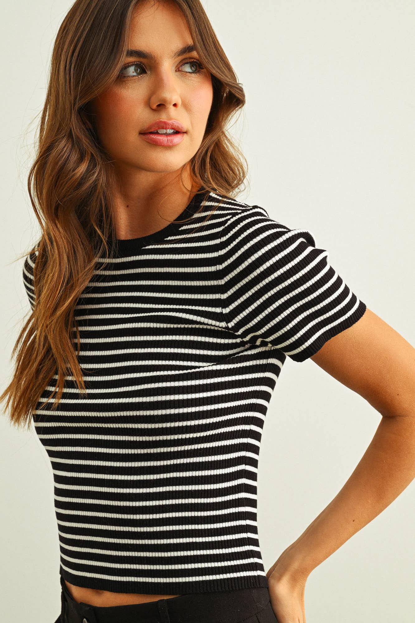 The Black Striped Tee