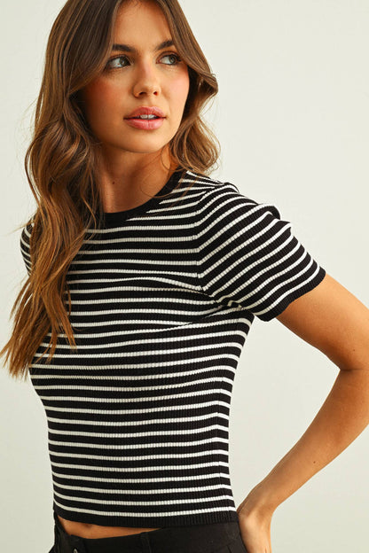 The Black Striped Tee