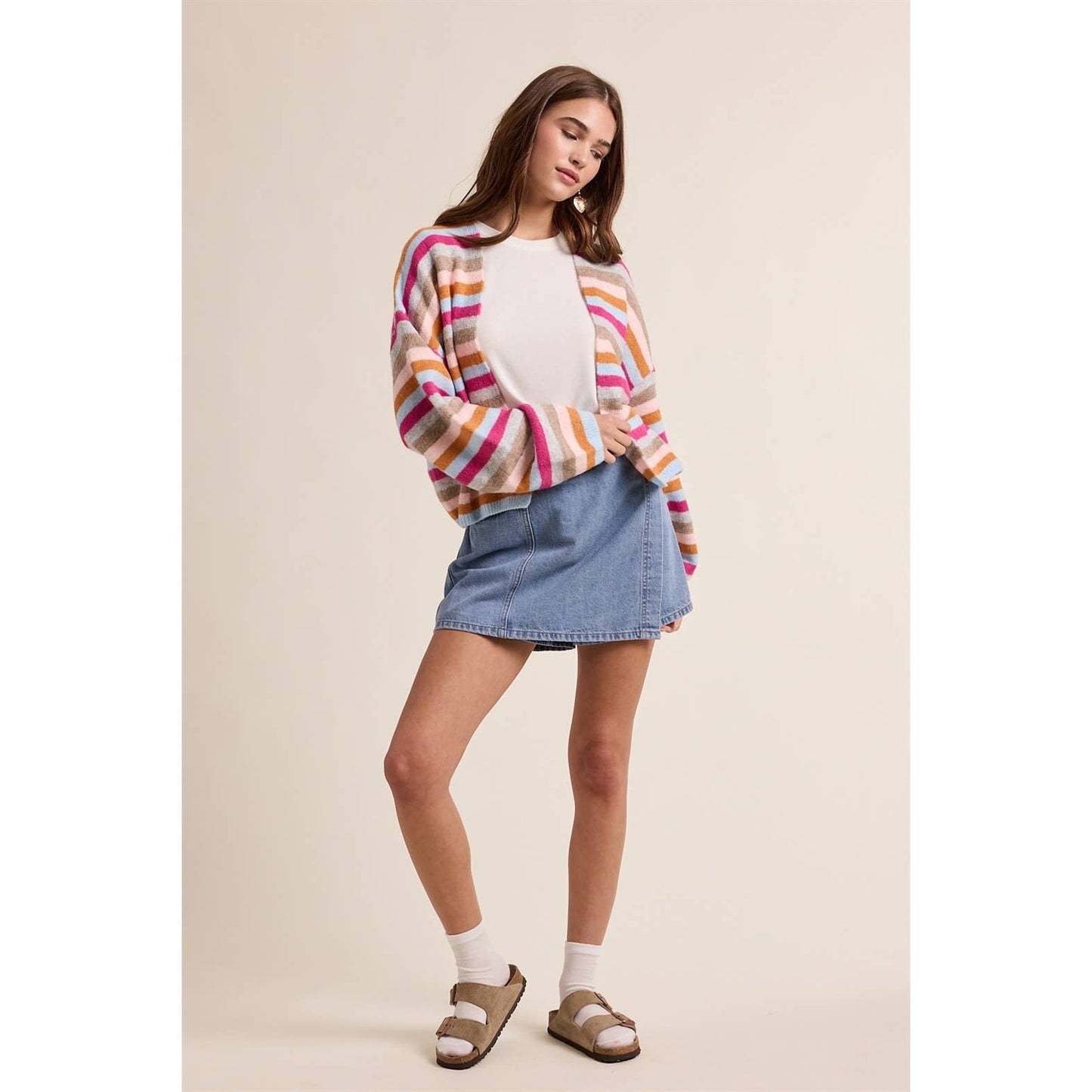 The Multi Colored Striped Cardigan