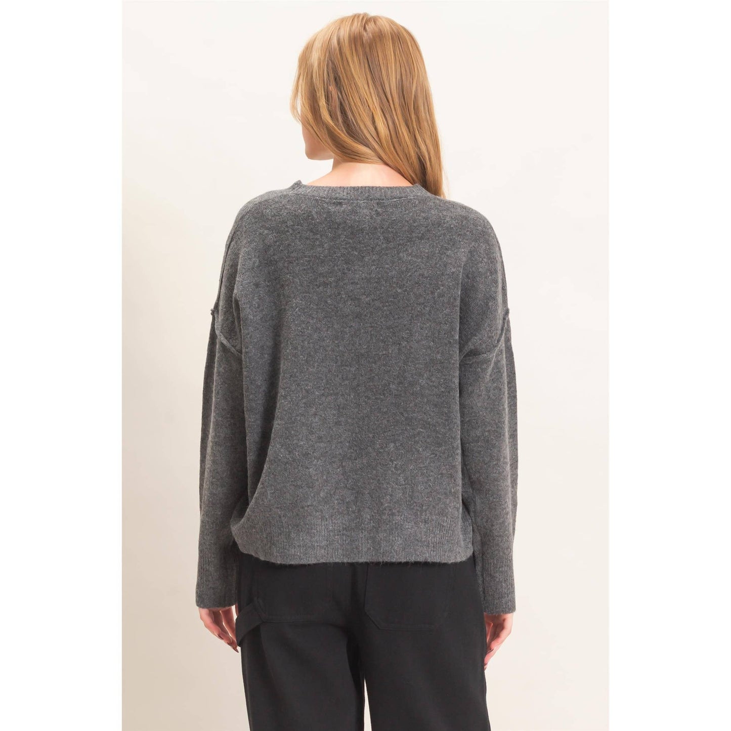 The Iris Sweater- Charcoal