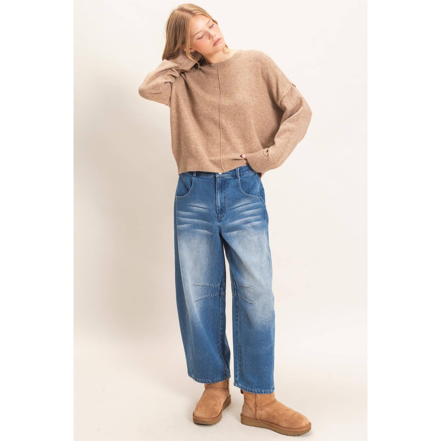 The Iris Sweater- Dark Taupe