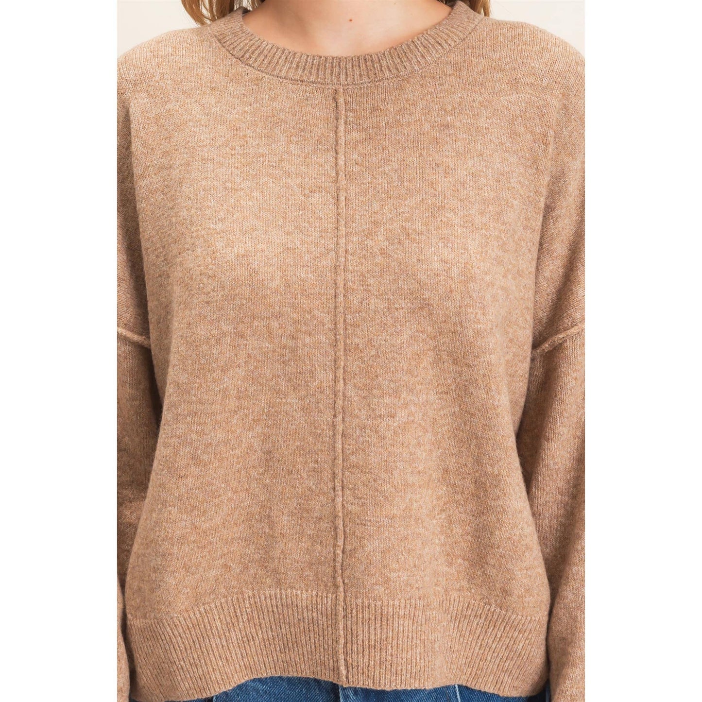 The Iris Sweater- Dark Taupe