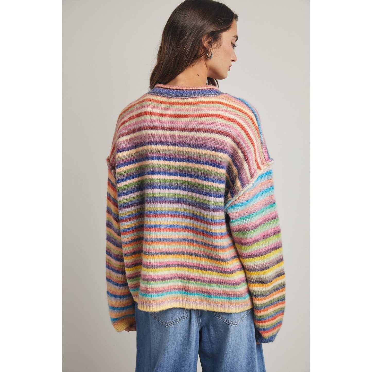 The Rainbow Button Up Sweater