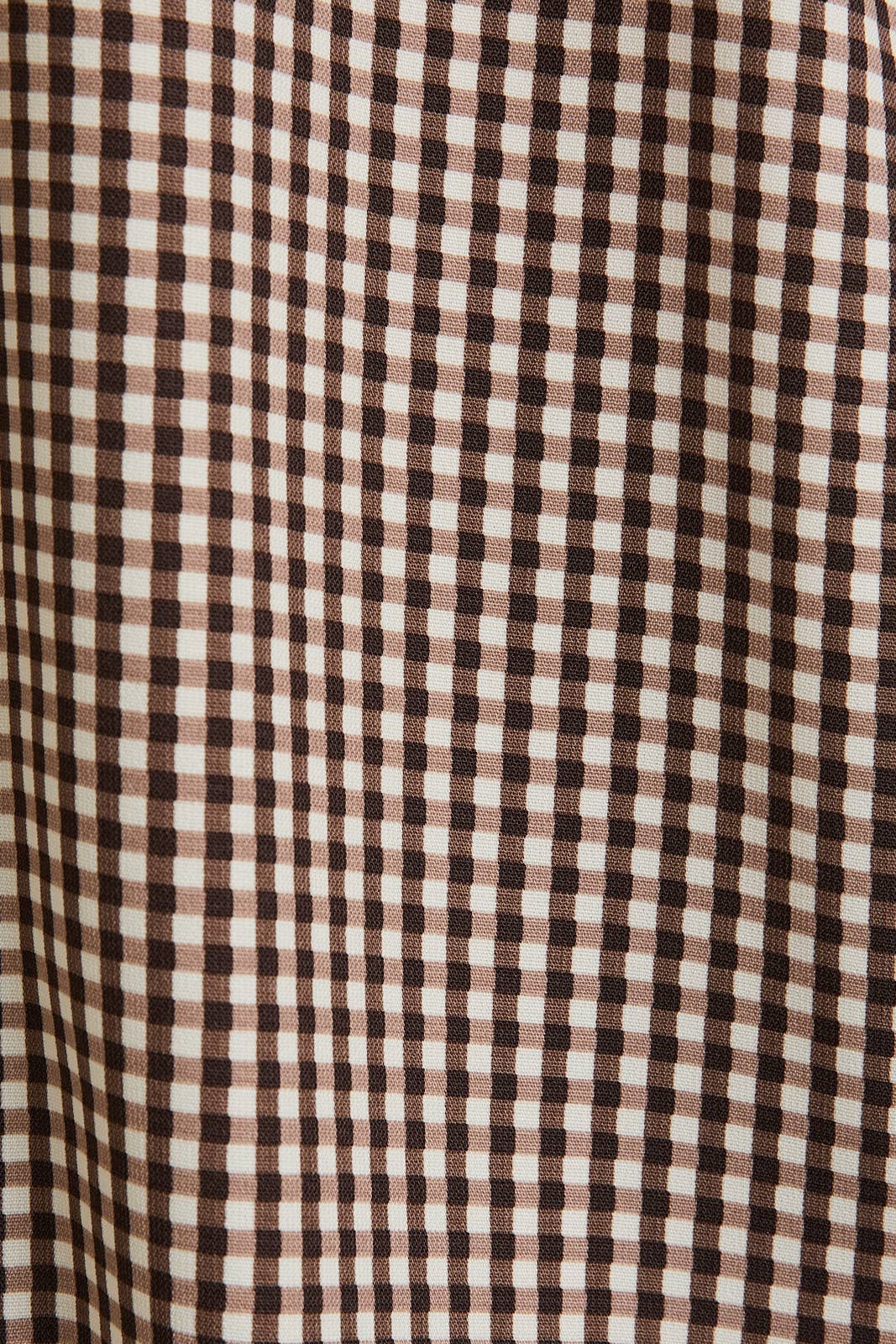 Brown-Cream Checkered Blouse