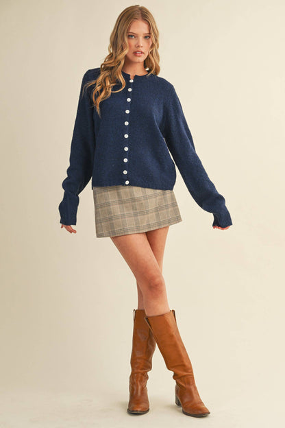 Midnight Blue Sweater Cardigan