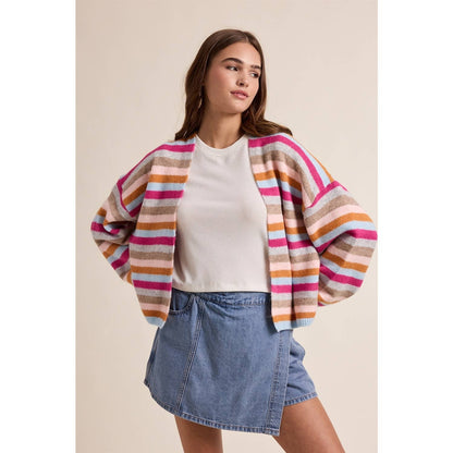 The Multi Colored Striped Cardigan