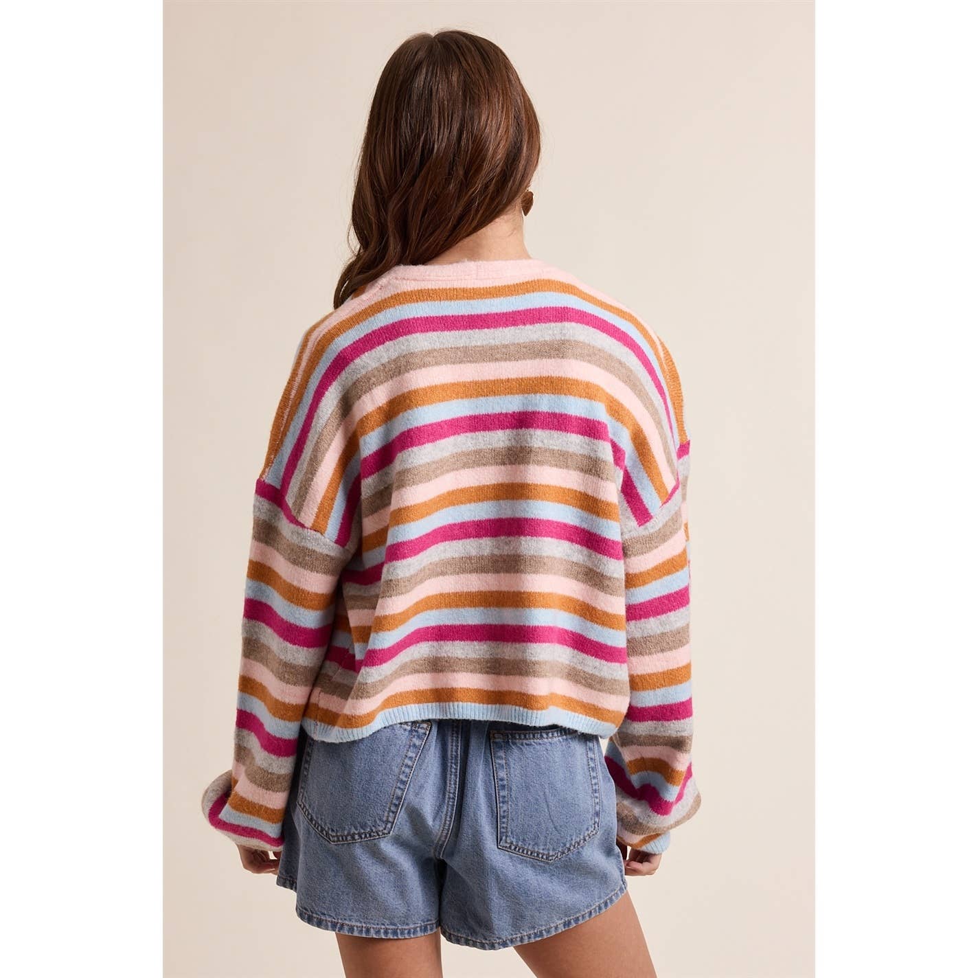 The Multi Colored Striped Cardigan