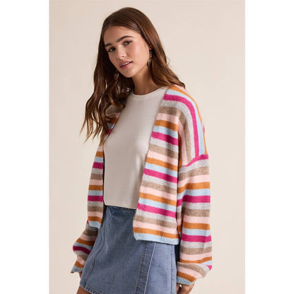 The Multi Colored Striped Cardigan