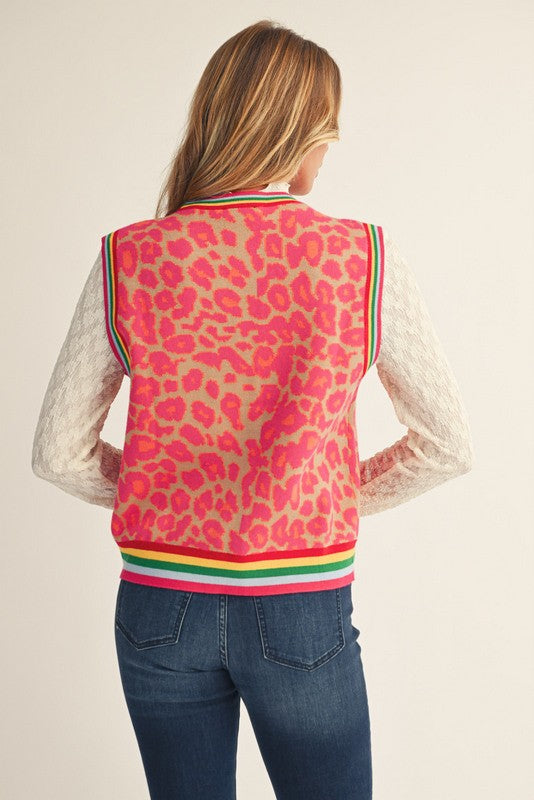 The Annabelle Cheetah Sweater Vest