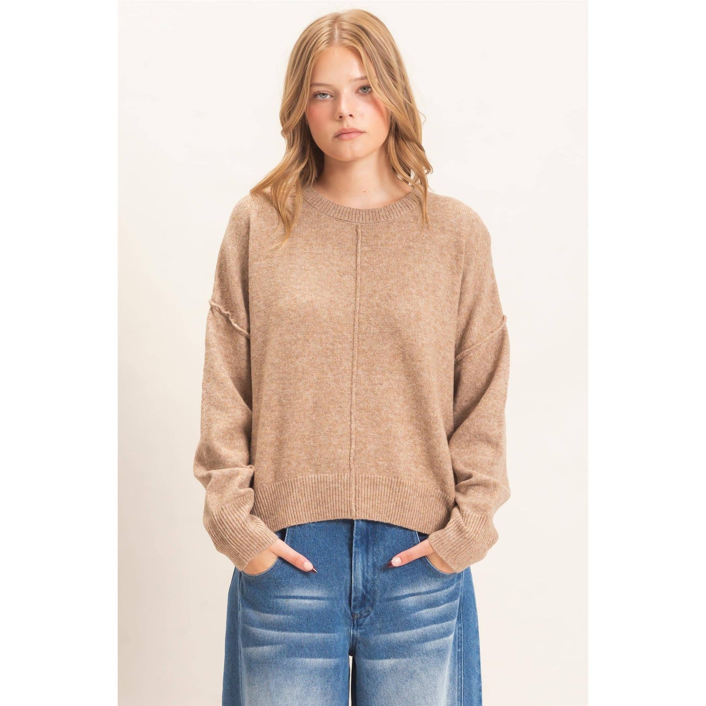 The Iris Sweater- Dark Taupe