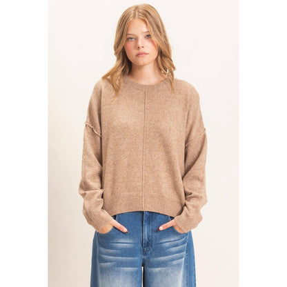 The Iris Sweater- Dark Taupe