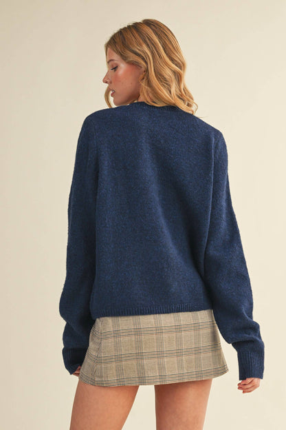 Midnight Blue Sweater Cardigan