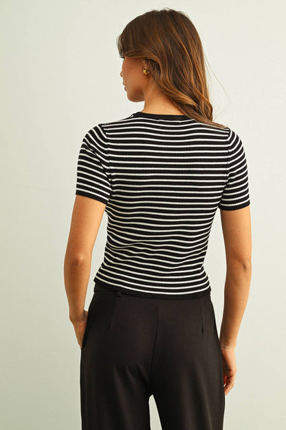 The Black Striped Tee