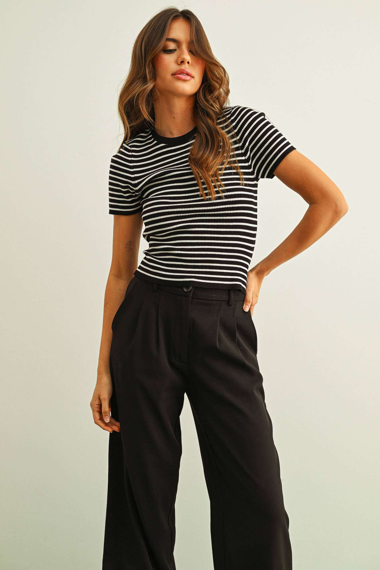 The Black Striped Tee