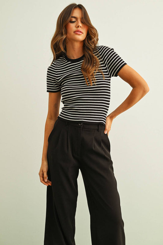 The Black Striped Tee