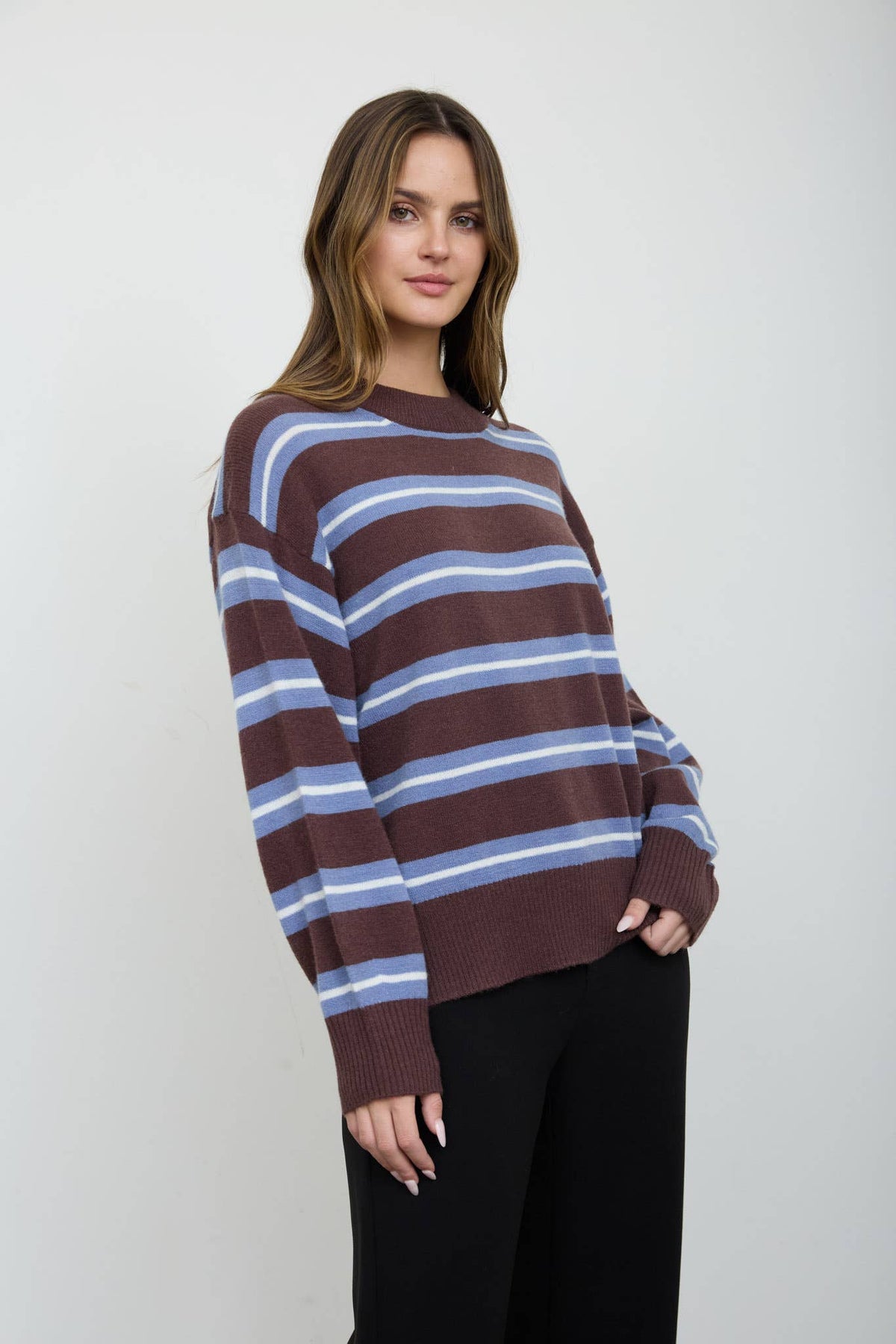 The Jesse Striped Lightweight Sweater