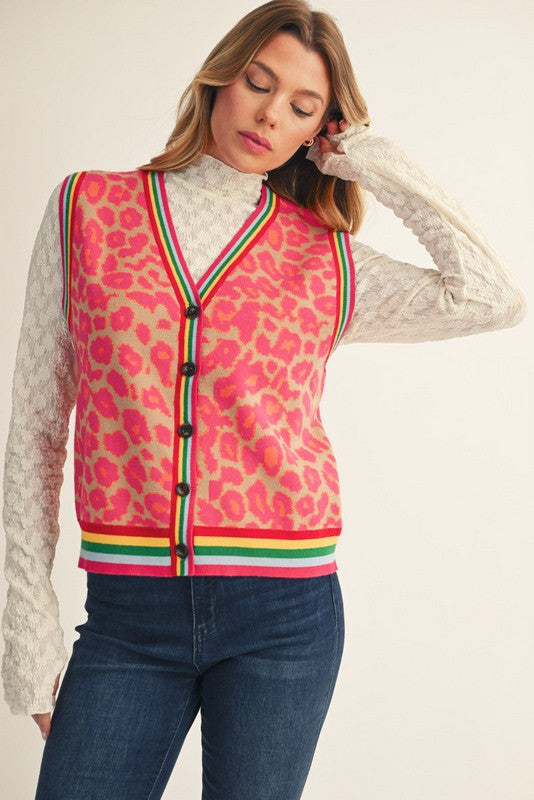 The Annabelle Cheetah Sweater Vest