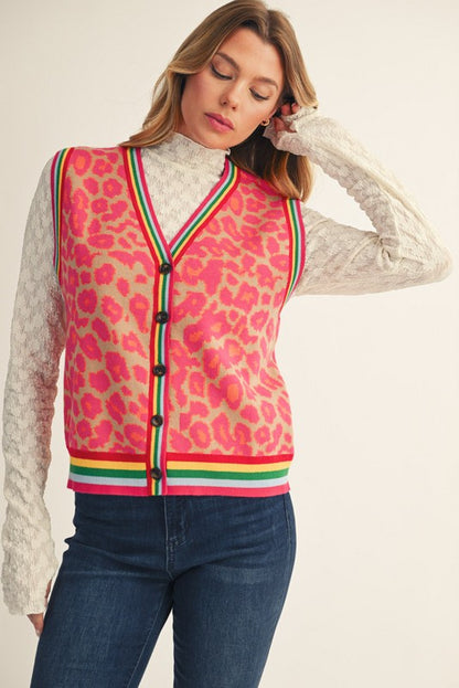 The Annabelle Cheetah Sweater Vest