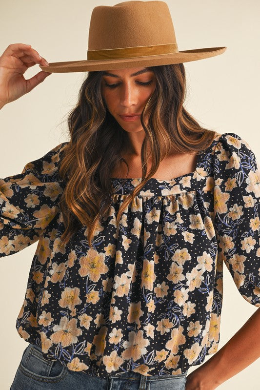 Pure Elegance Floral Blouse