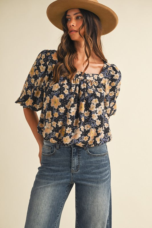 Pure Elegance Floral Blouse