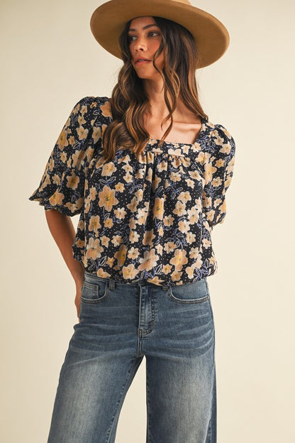 Pure Elegance Floral Blouse
