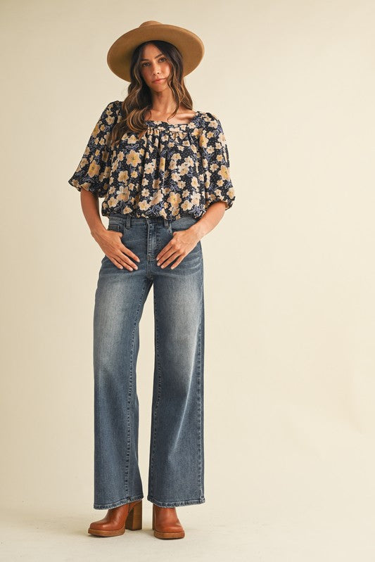 Pure Elegance Floral Blouse