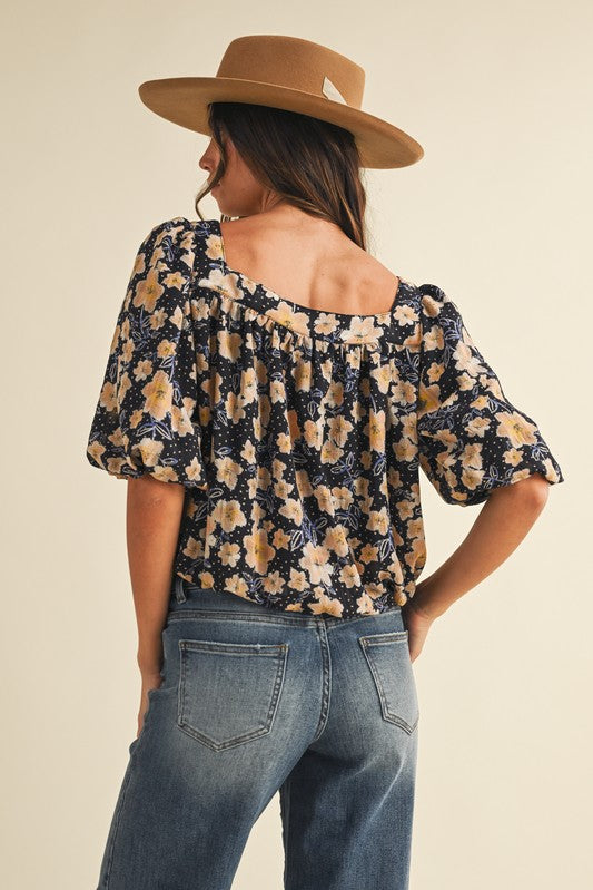 Pure Elegance Floral Blouse
