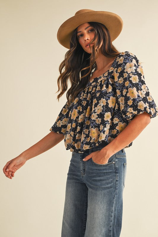 Pure Elegance Floral Blouse