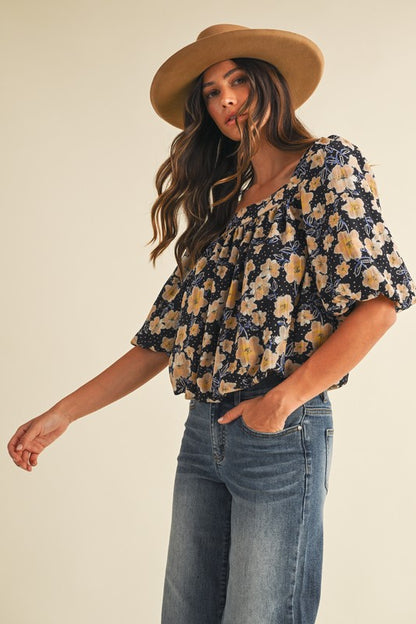 Pure Elegance Floral Blouse