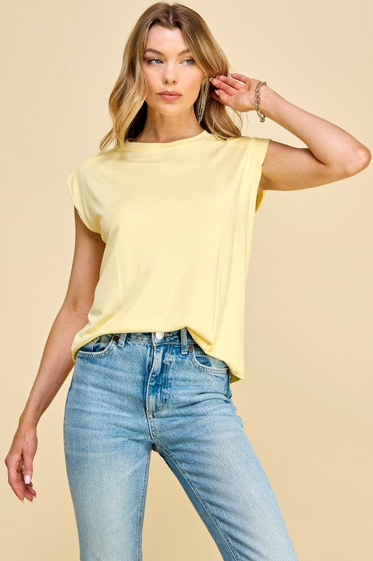 The Summer Tee- Pale Yellow