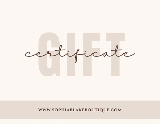 Gift Certificate!