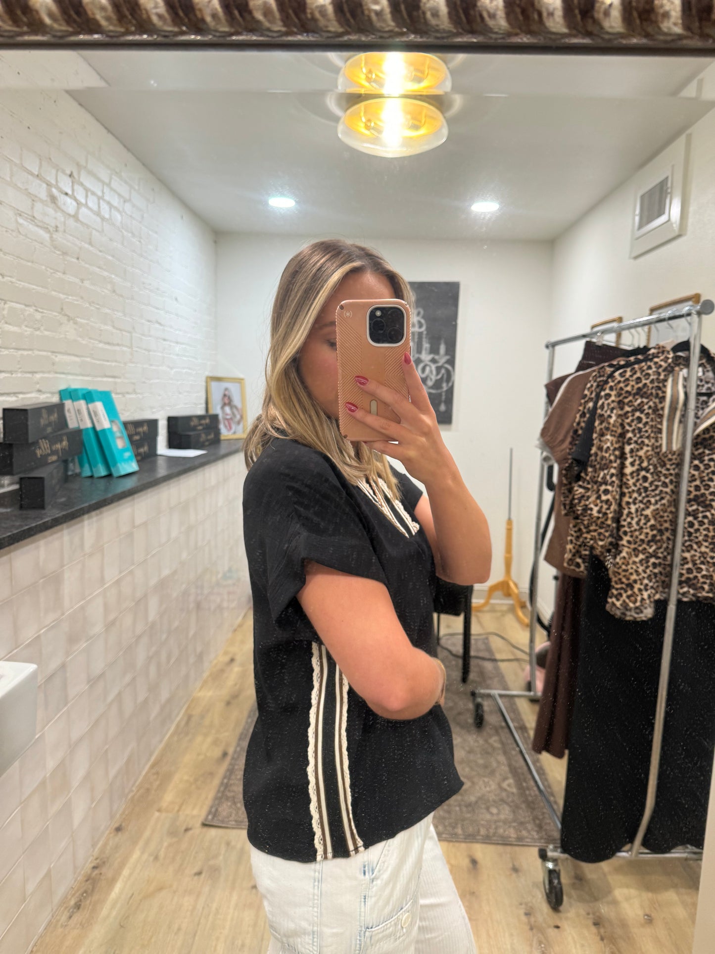 Katie Striped Detail Blouse