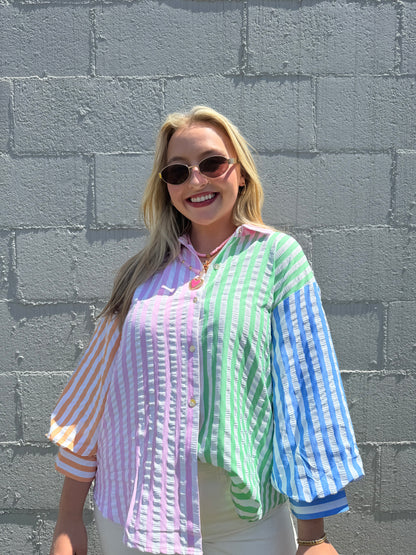 Something About You Multi-Striped Blouse