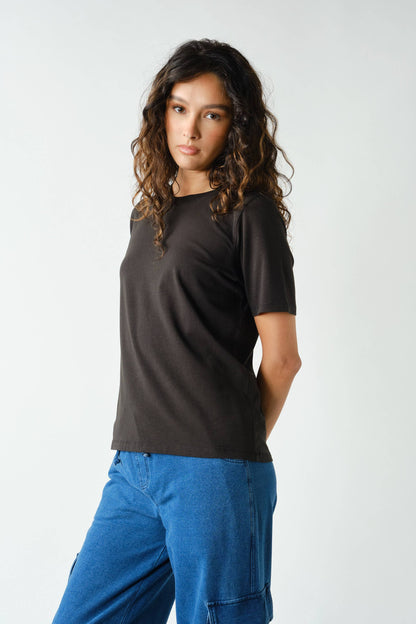 The Boxy Tee- Black