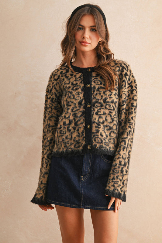 Leopard Sweater Cardigan