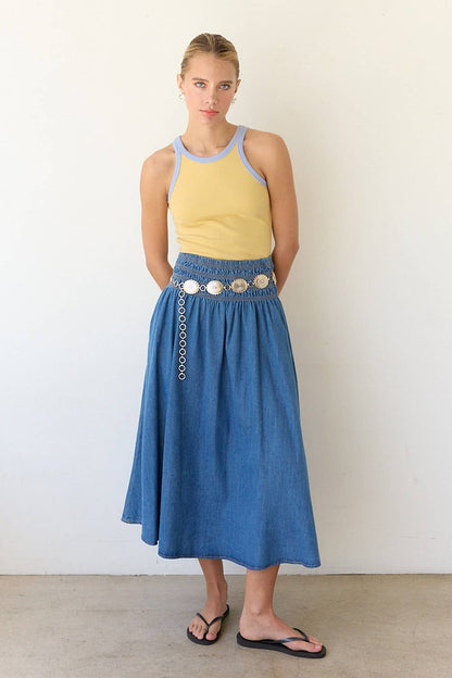 Washed Ringer Tank Top- Yellow