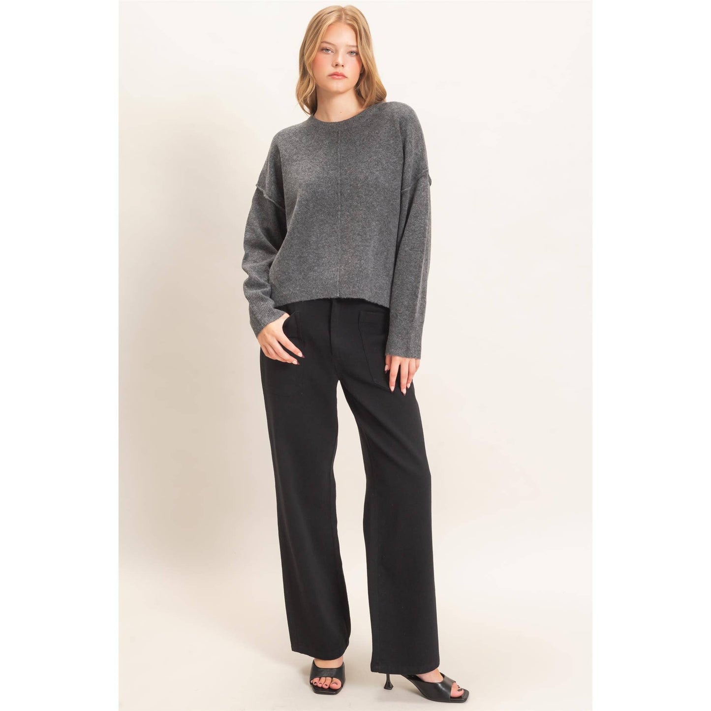 The Iris Sweater- Charcoal