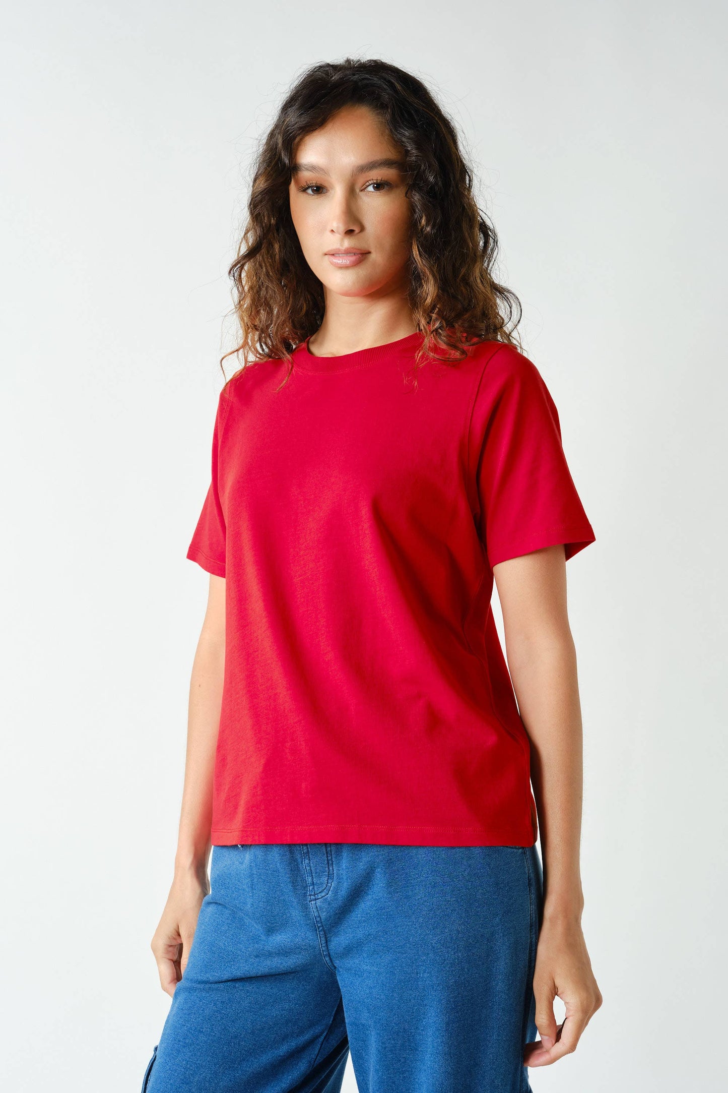 The Boxy Tee- Red