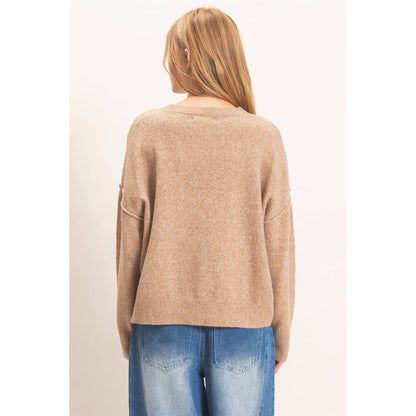 The Iris Sweater- Dark Taupe